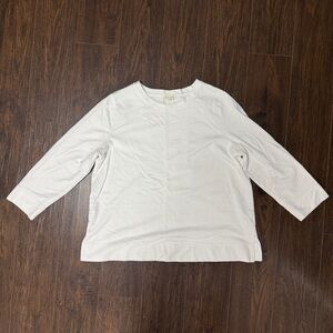ESCAPE BY HABITAT CLOTHES OFF WHITE SPLIT SIDES LONGS SLEEVES SWEATSHIRT